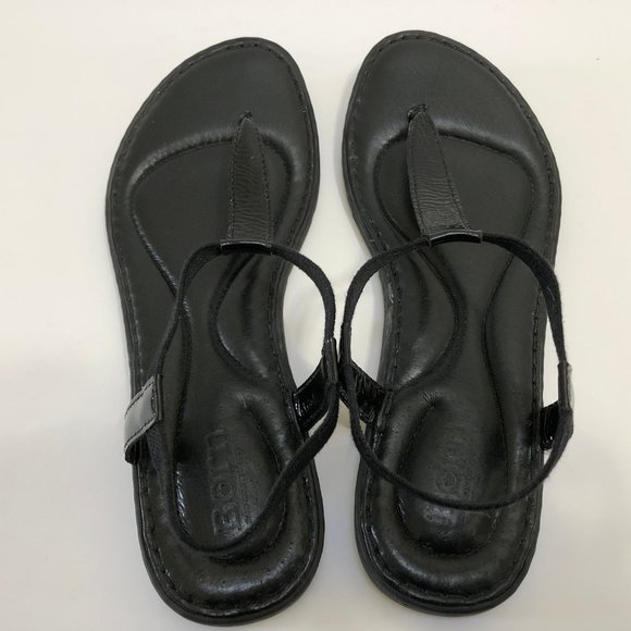 Born Trinity Patent Leather T-Strap Thong Sandals - Picture 5 of 8